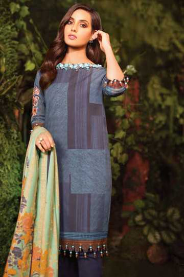 AlKaram Fw-41-20 Blue Winter Collection 2020